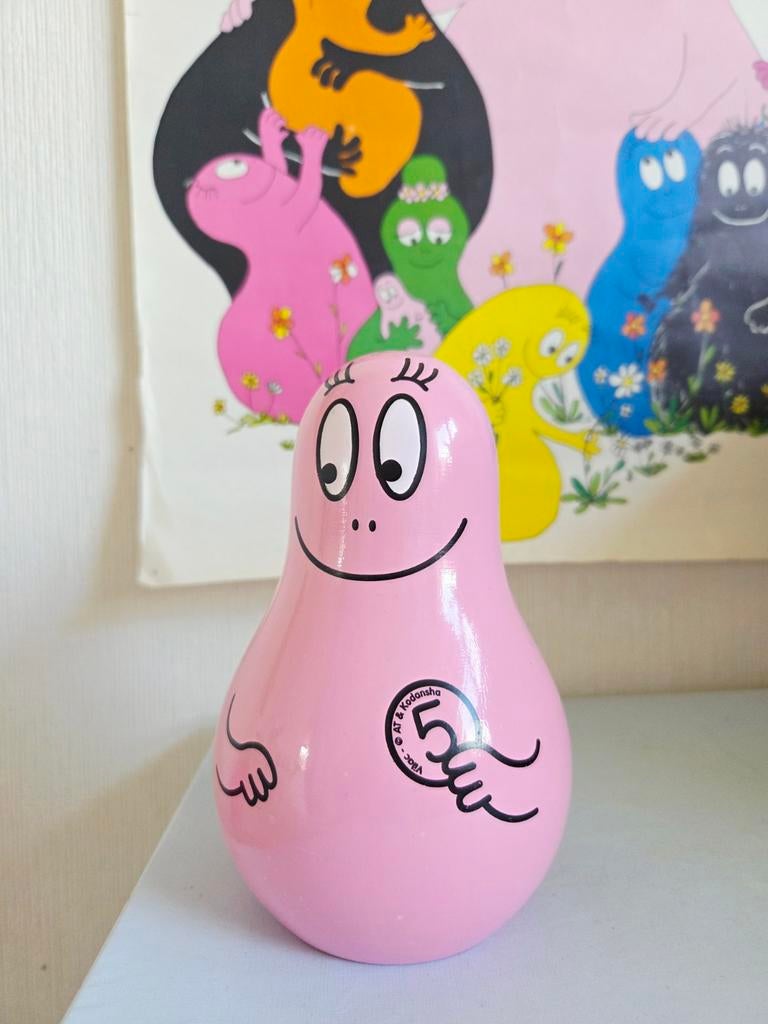 Vintage Barbapapa spaarpot - Roze, Ophalen of Verzenden, Zo goed als nieuw, Steen, Aardewerk of Keramiek, Dier