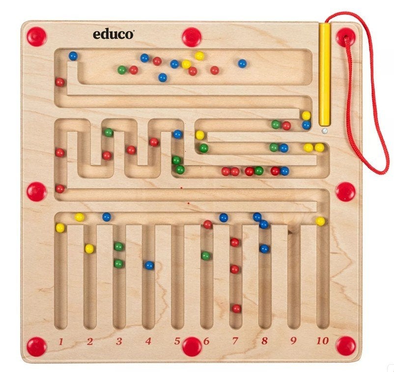 Motoriekbord - getallen tot 10 | Educo | Spelbord, Ophalen of Verzenden, Zo goed als nieuw, Puzzelen