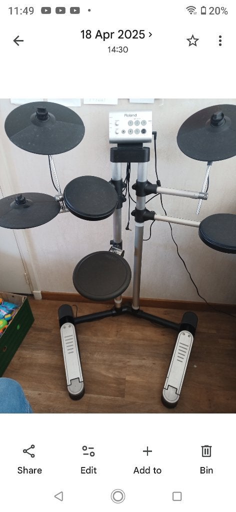 Roland T1 drums, Muziek en Instrumenten, Drumstellen en Slagwerk, Ophalen of Verzenden, Gebruikt, Roland