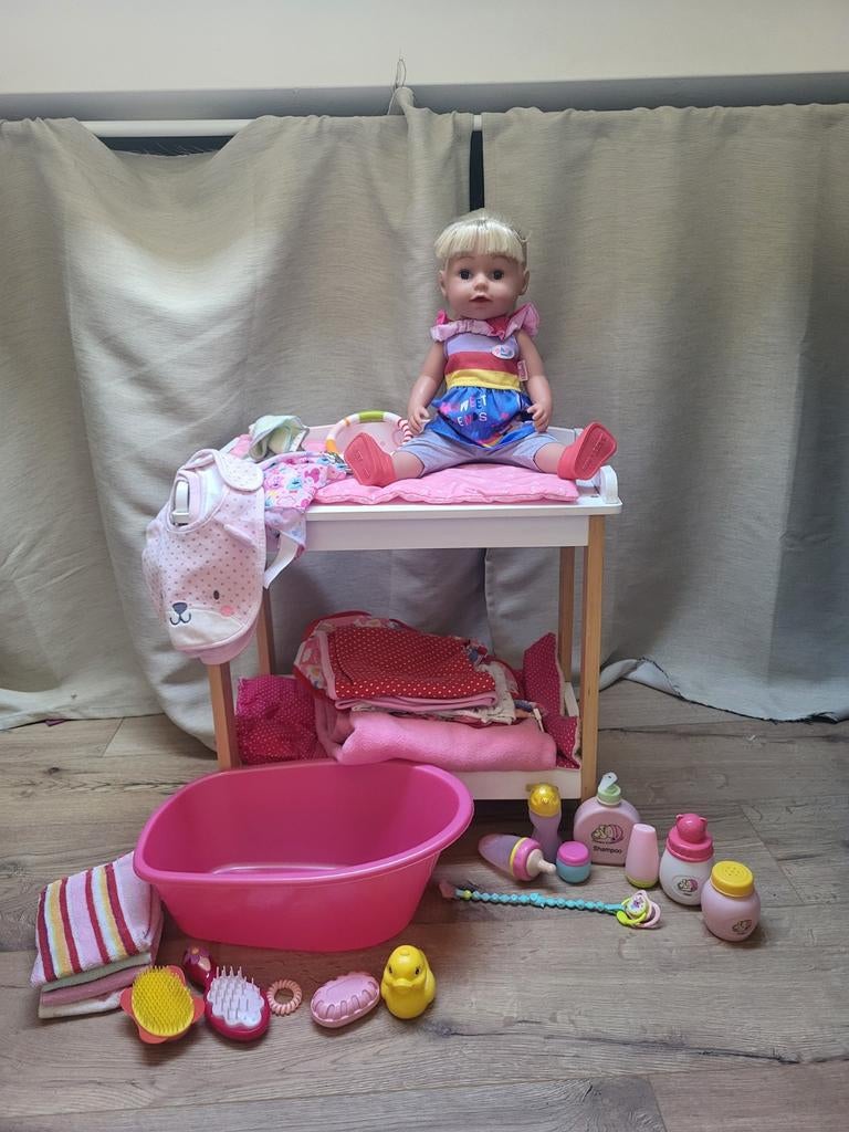 Baby born pop met spullen, Kinderen en Baby's, Speelgoed | Poppen, Ophalen, Gebruikt, Babypop
