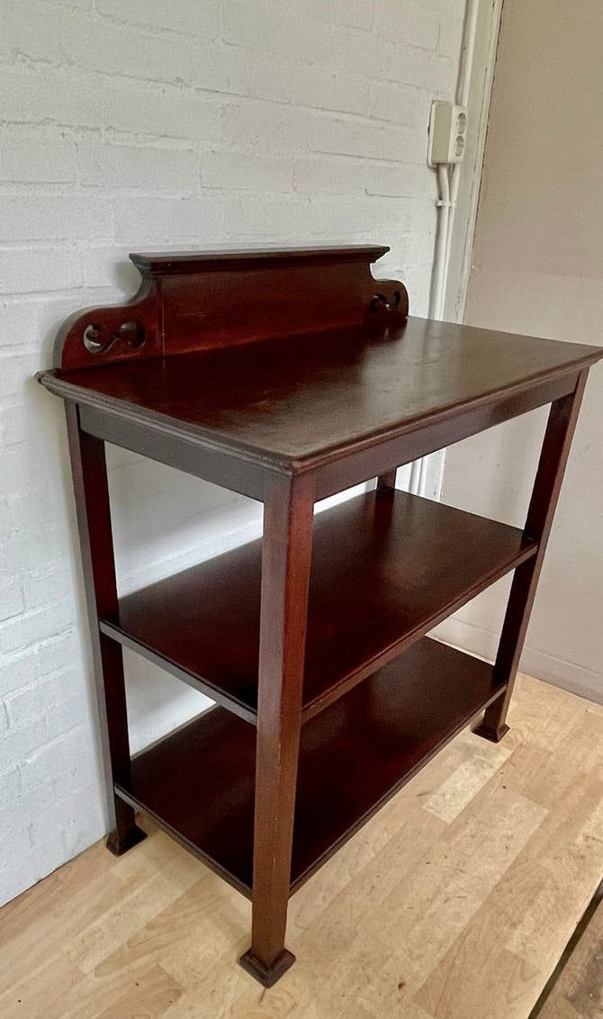engelse mahonie Dumb Waiter sidetable/rek/kastje/serveerkast, Ophalen