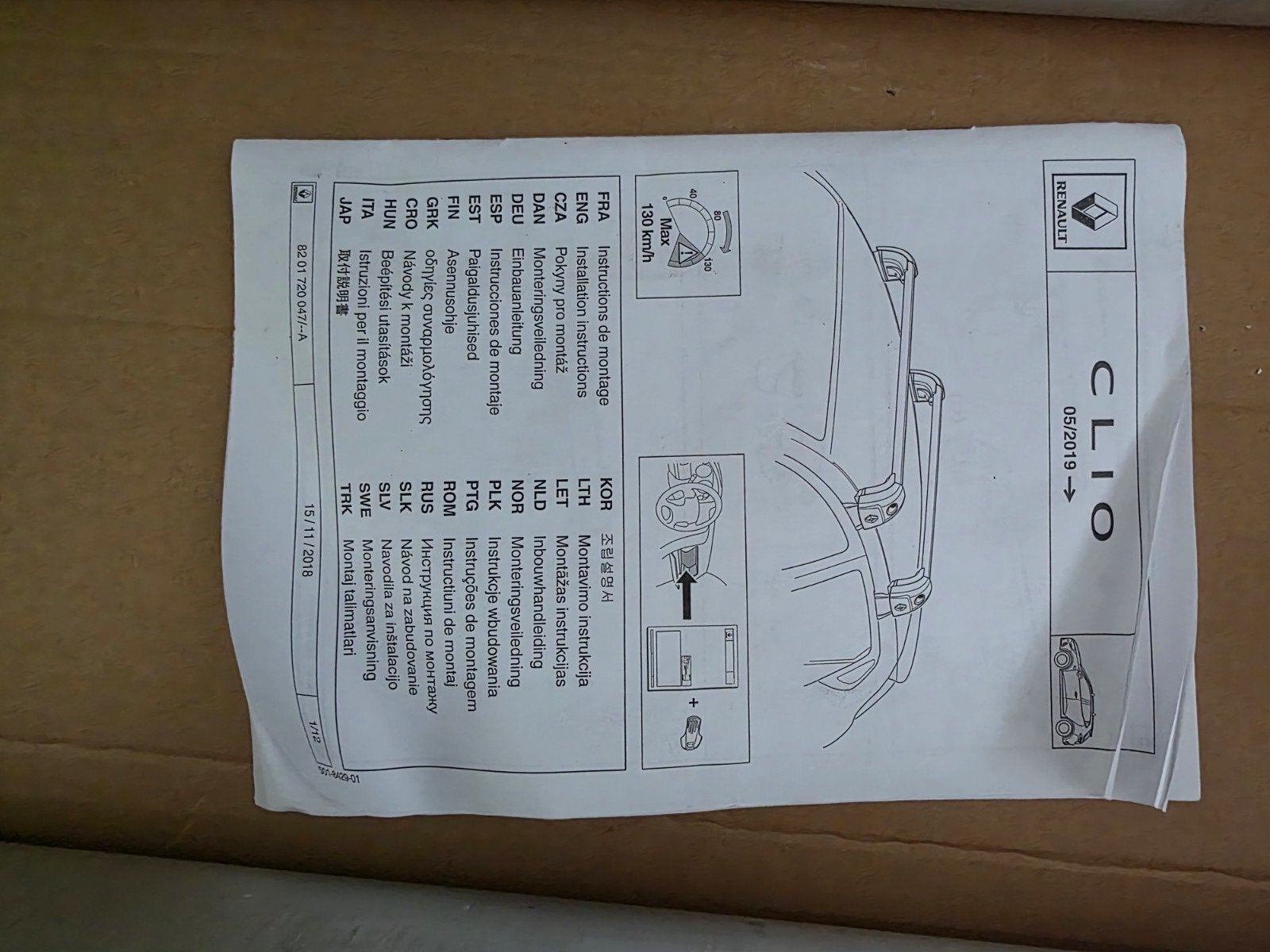 Dakdragers Renault Clio vanaf 2019 Less beschrijving, Auto diversen, Dakdragers, Gebruikt, Ophalen of Verzenden