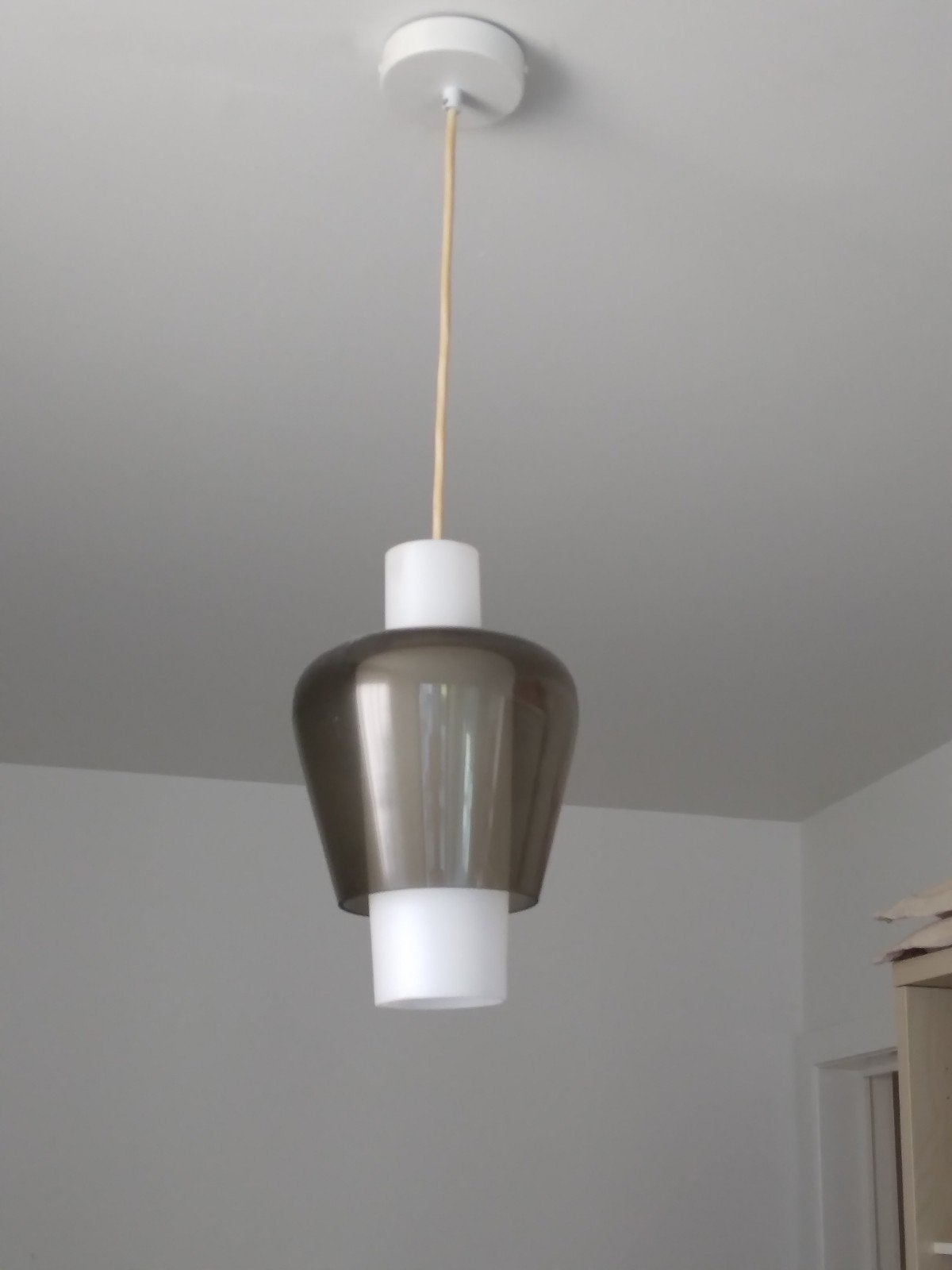 vintage hanglamp, Ophalen of Verzenden, Gebruikt, Glas, '60/'70