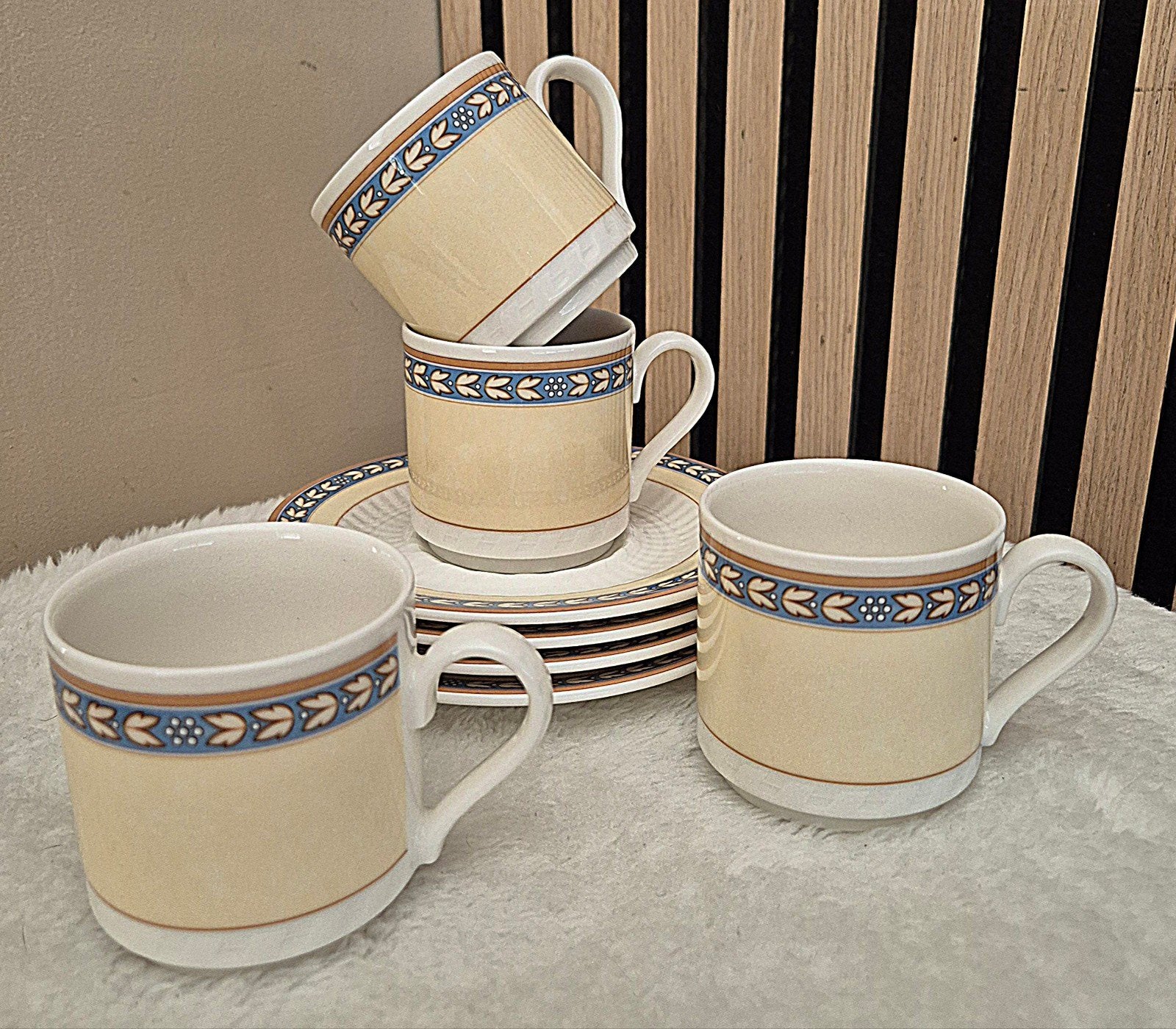 4 Villeroy & Boch Millenia kop en schotels, Huis en Inrichting, Villeroy & Boch, Ophalen of Verzenden, Zo goed als nieuw, Overige stijlen