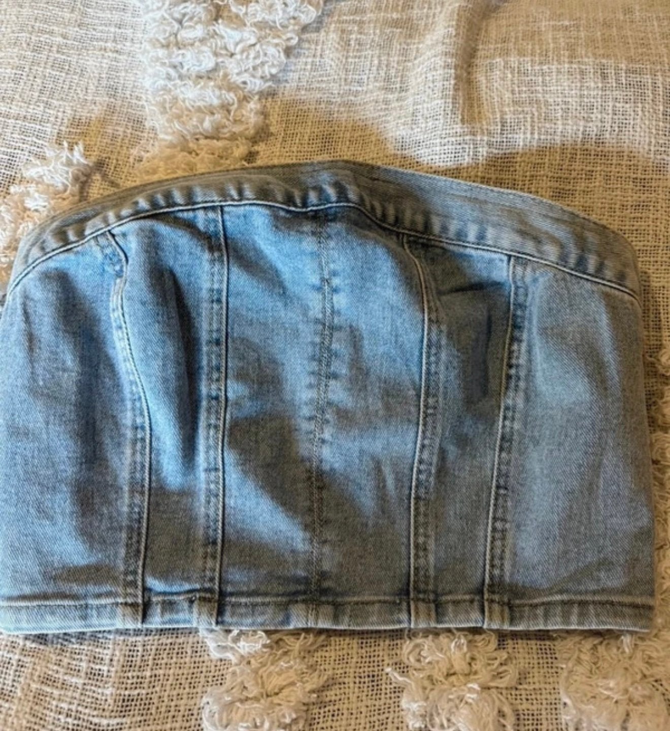Redial jeans buste top maat S, Zo goed als nieuw, Verzenden, Blauw, Maat 36 (S)