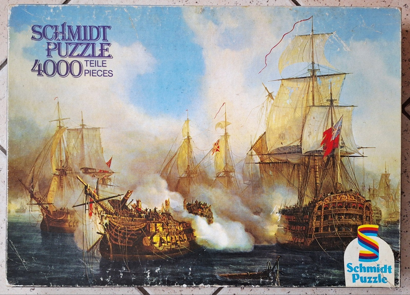 Schmidt Puzzle 4000 Stukjes Zeeslag bij Trafalgar, Ophalen of Verzenden, Minder dan 500 stukjes, Gebruikt, Legpuzzel