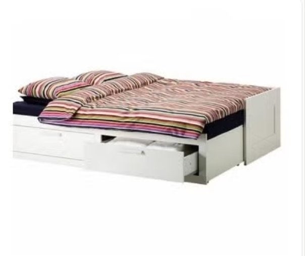 Ikea Brimnes bedbank/uitschuifbed, 85 tot 100 cm, Gebruikt, 180 cm of meer, Ophalen