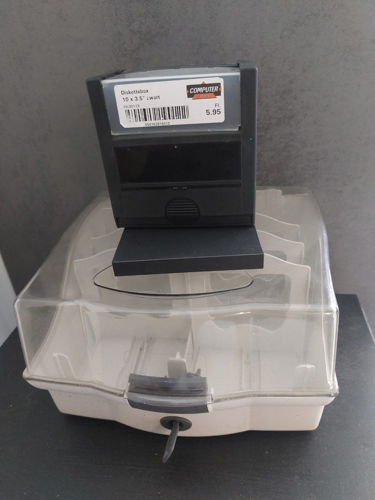 Vintage Fellowes 3,5 inch diskette-opbergbox jaren '90, Computers en Software, Overige Computers en Software, Ophalen of Verzenden