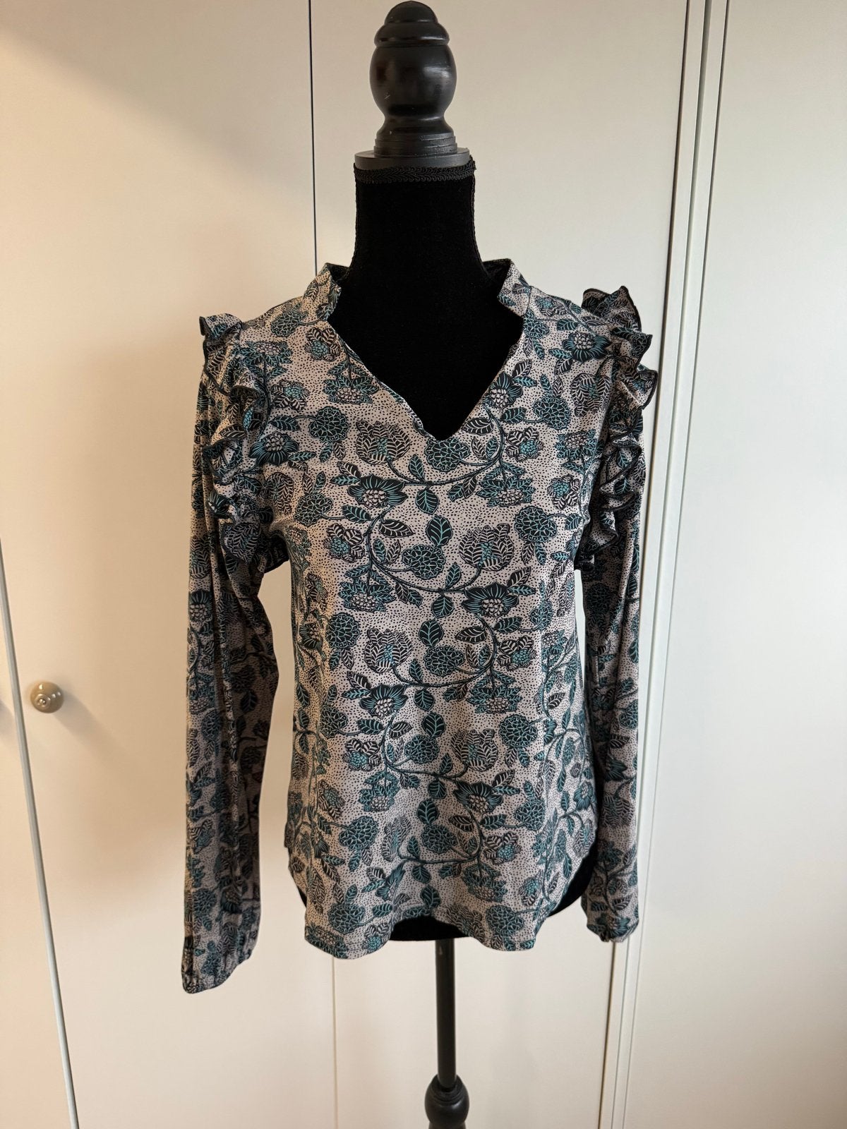 Studio Anneloes blouse met bloemenprint en ruches, Maat 38/40 (M), Meerkleurig, Ophalen of Verzenden, Zo goed als nieuw