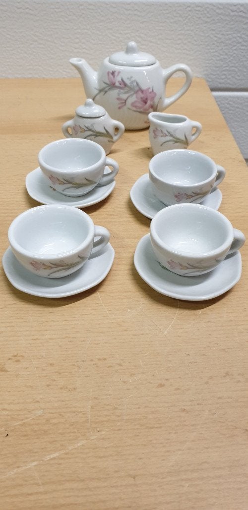 mini servies bloemen, Antiek en Kunst, Antiek | Servies compleet, Ophalen of Verzenden