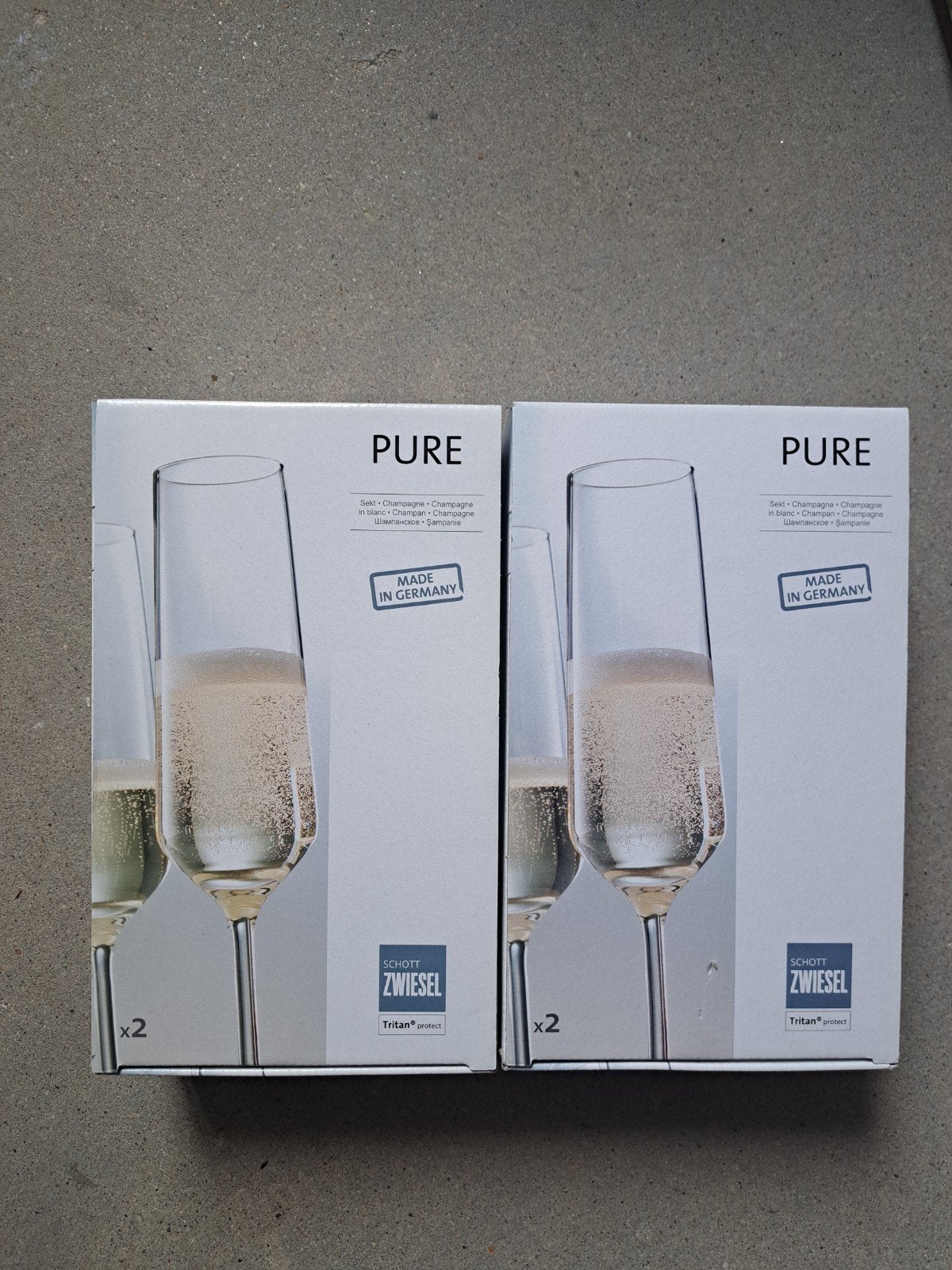 Nieuwe Schott Zwiesel Pure Champagneglazen (2 stuks), Ophalen, Nieuw, Overige merken, Glas