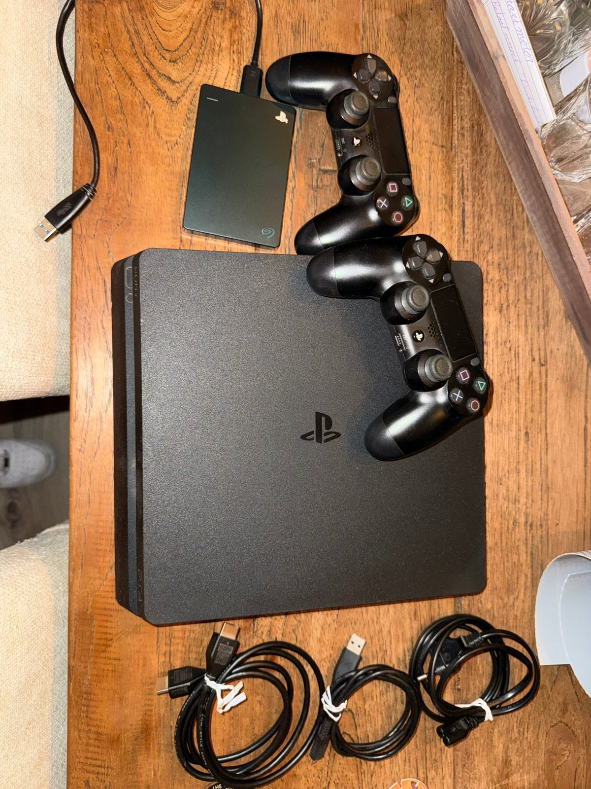 Playstation 4 set + VR Bril, Met 2 controllers, Ophalen of Verzenden, Slim, Met harde schijf
