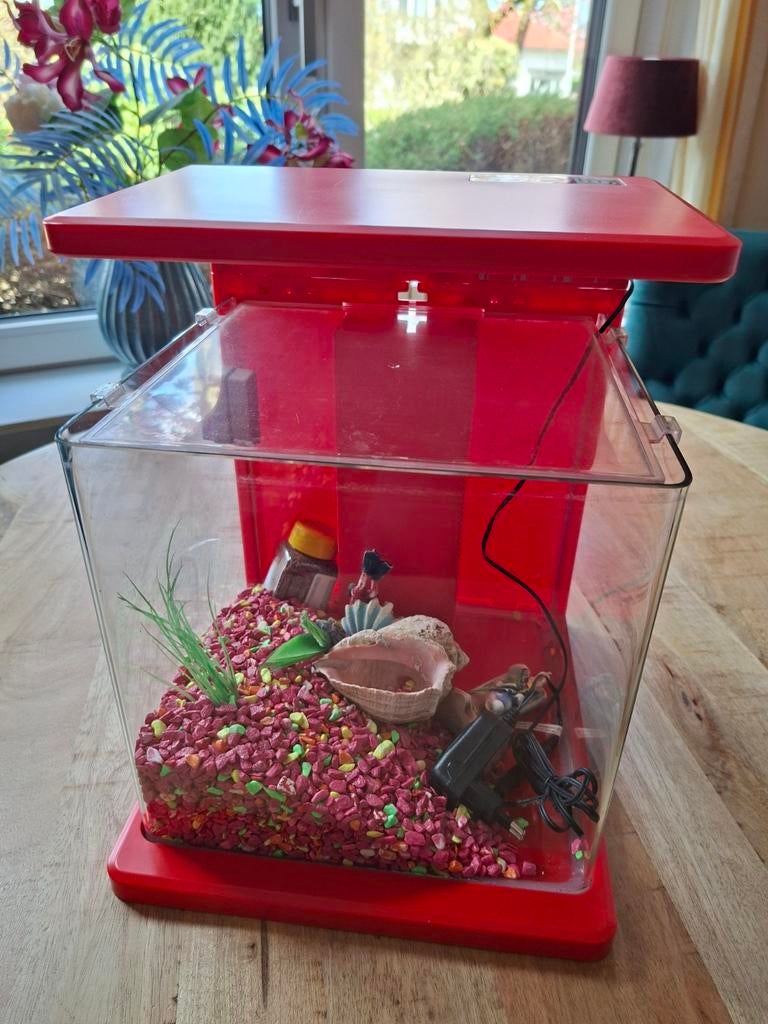 Aquarium SuperFish Wave 15 kleur rood., Ophalen, Gebruikt, Leeg aquarium, Superfish