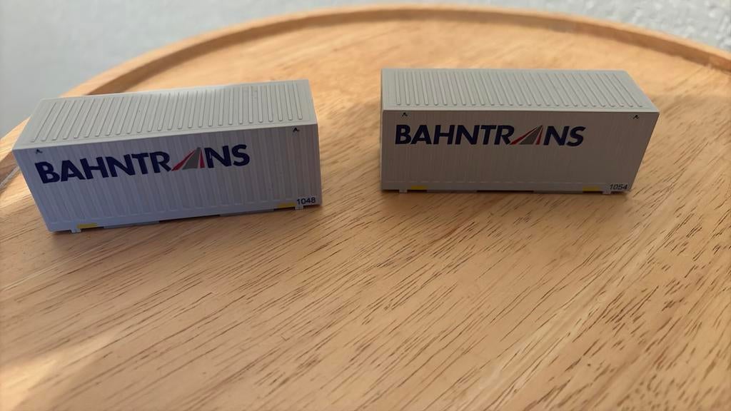 2 CONTAINERS BAHNTRANS, Ophalen of Verzenden, Zo goed als nieuw, Gelijkstroom of Wisselstroom, Overige merken