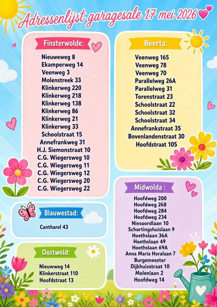 17 mei garagesale midwolda eo, Diversen, Rommelmarktspullen, Ophalen