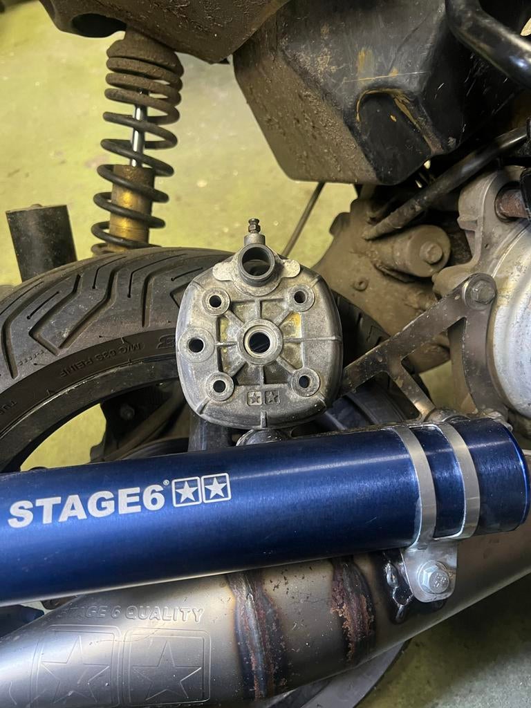 Stage 6 Cilinderkop voor Minarelli blok - Yamaha Aerox, Ophalen of Verzenden