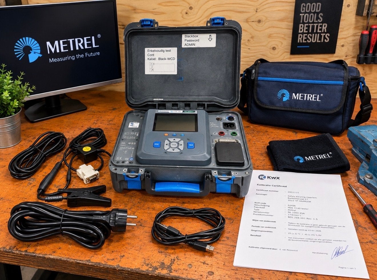 Metrel MI 3360 25A NEN 3140 tester – gekalibreerd 2026, Doe-het-zelf en Verbouw, Ophalen, Zo goed als nieuw, Elektriciteit