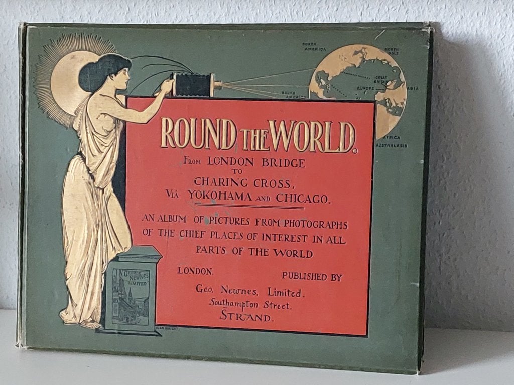 Eerste druk antiek fotoboek uit 1895 travel book, Antiek en Kunst, Ophalen