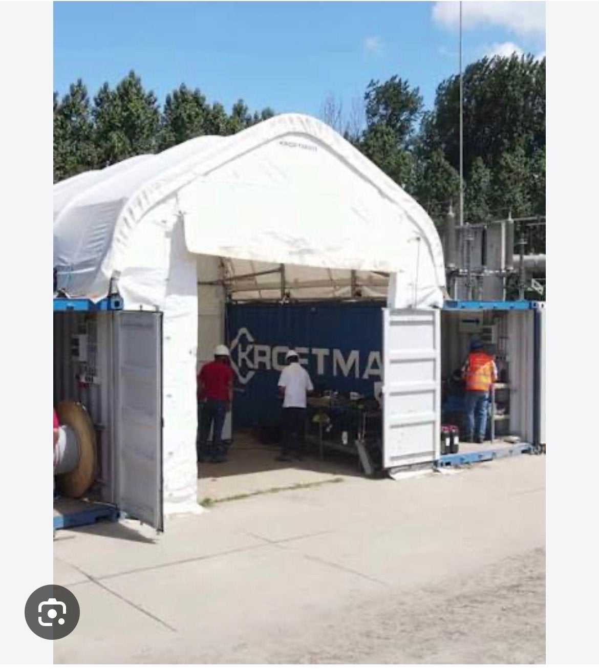Kroftman Containertent voor 40ft containers, Ophalen