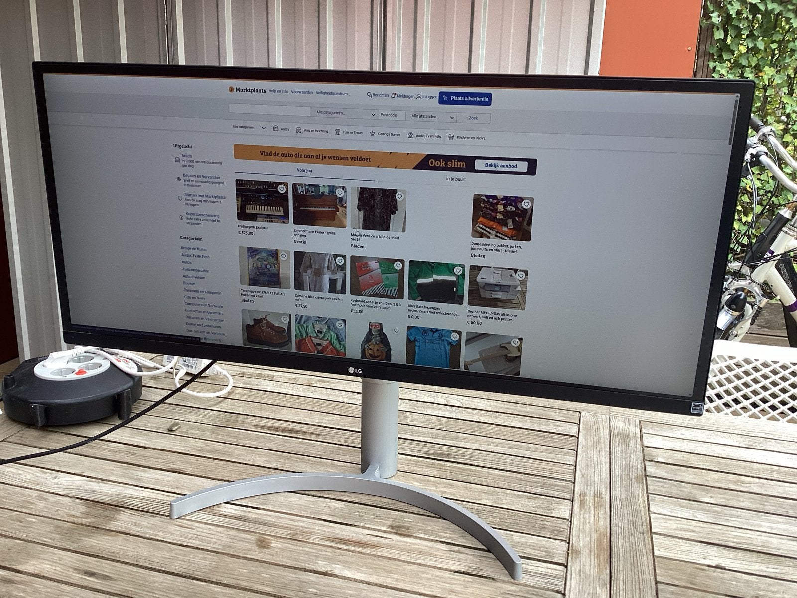 LG 34WK650-W Ultrawide Monitor - Zo goed als nieuw, IPS, 61 t/m 100 Hz, DisplayPort, Ultrawide