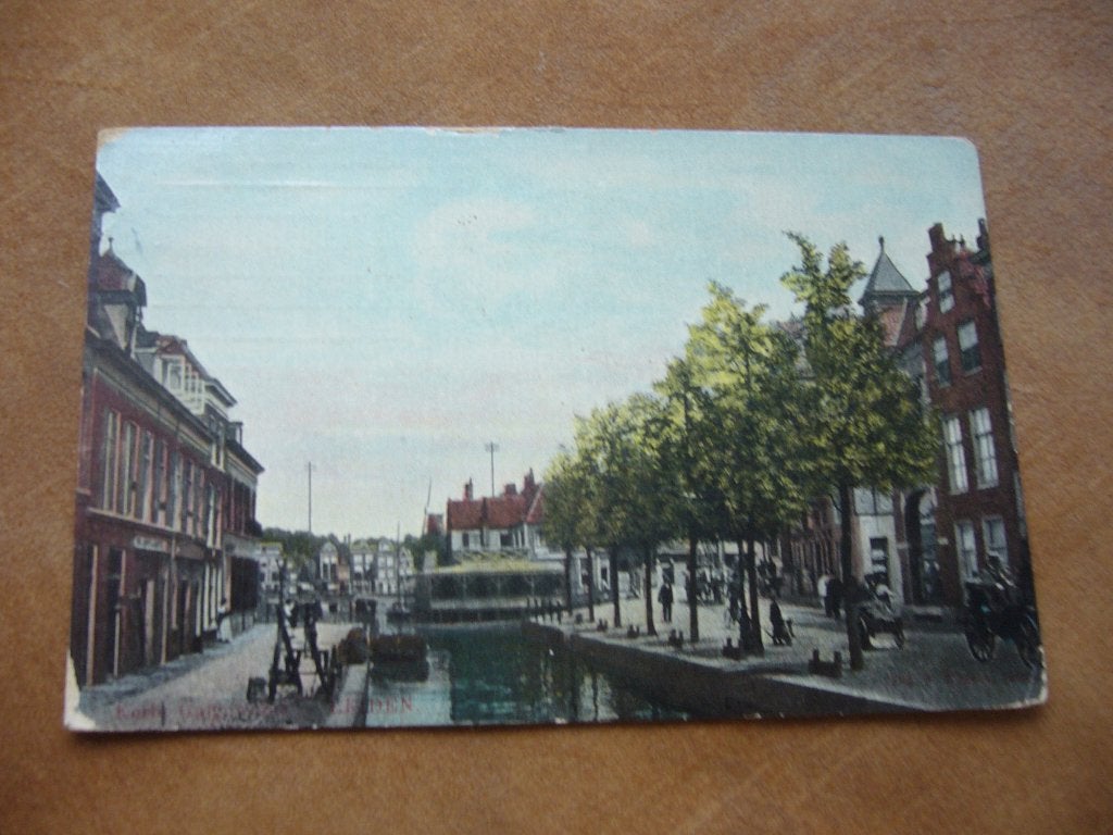 LEIDEN  =  KORTE GALGEWATER  MET MOLEN BRIEFKAART  1911, Ophalen of Verzenden, Voor 1920, Gelopen, Zuid-Holland