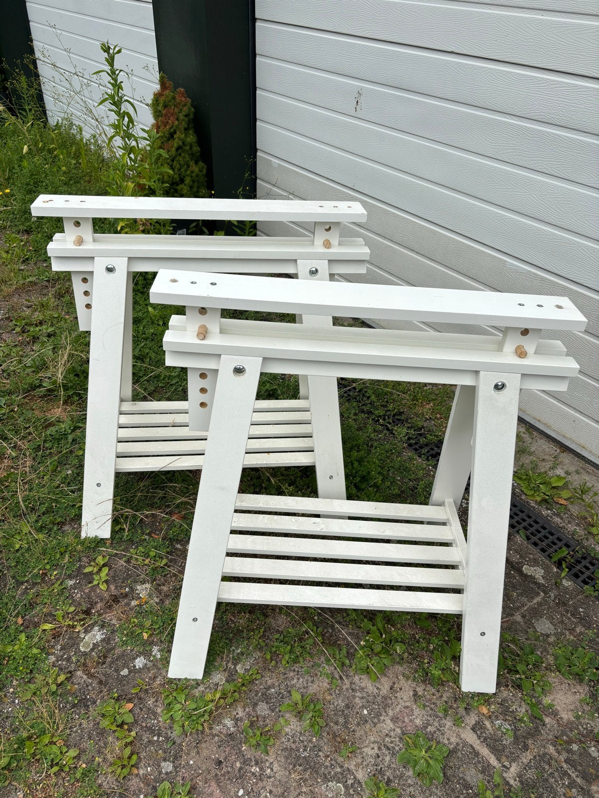 Ikea schragen - Verstelbaar en stevig, Ophalen, Gebruikt