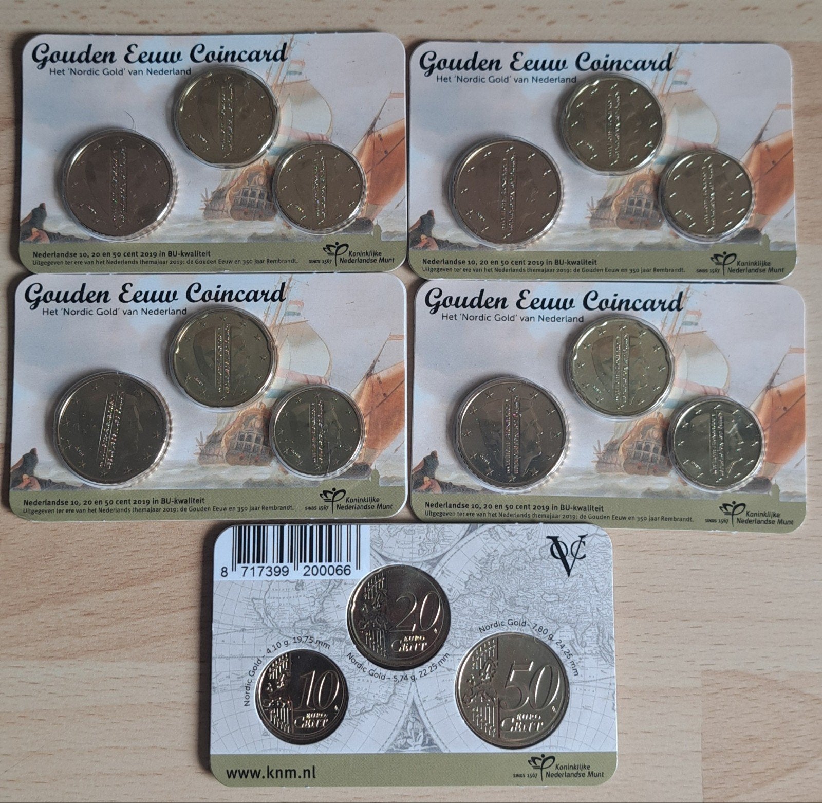5 of 10 X gouden eeuw, Postzegels en Munten, Munten | Nederland, Ophalen of Verzenden, Koningin Beatrix, Euro's