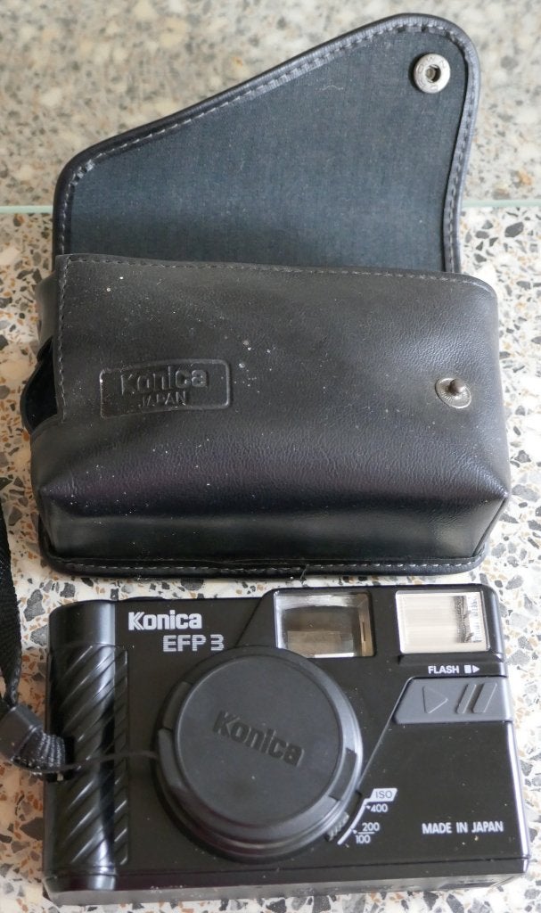 te koop: Konica EFP3 analoge fotocamera. in prima staat, Ophalen of Verzenden, Gebruikt, Compact, Konica