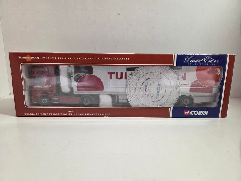Corgi Scania 124 koeloplegger Tunderman 1:50, Corgi, ., Ophalen of Verzenden, Zo goed als nieuw