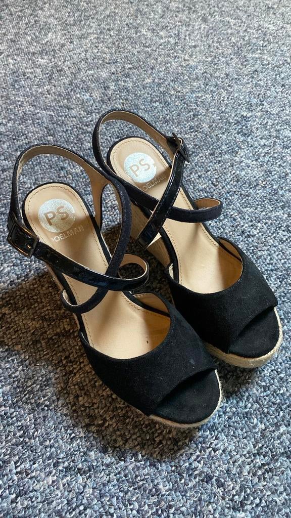 PS Poelman sleehakken zwart maat 39, Ophalen of Verzenden, Zo goed als nieuw, Zwart, Schoenen met hoge hakken
