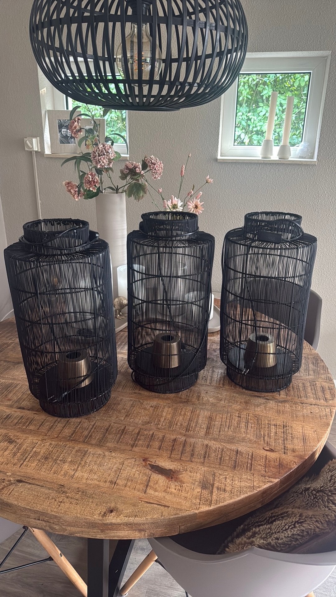 3 tafel lamp Gruaro van Light en Living zwart ø24cm, Ophalen, Zo goed als nieuw, Zwart, Metaal
