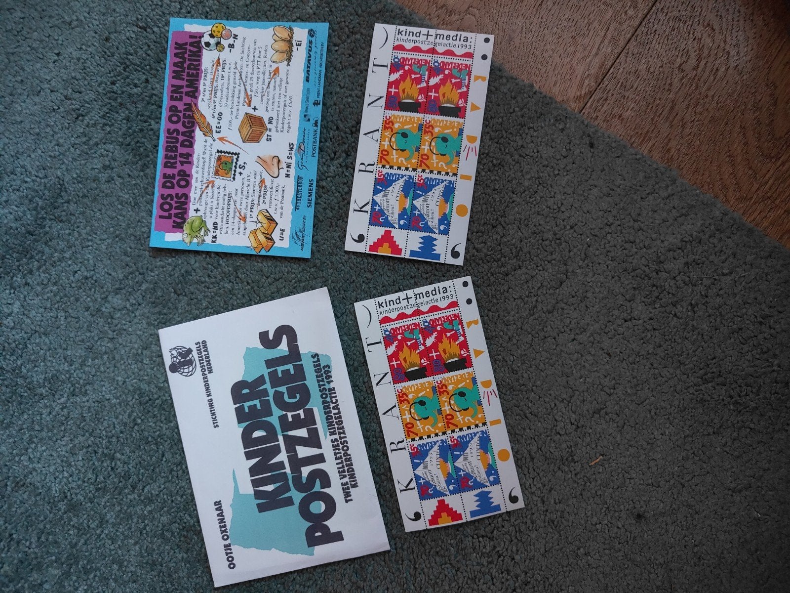 Kinderpostzegels 1993 - Twee velletjes en informatie, Ophalen of Verzenden