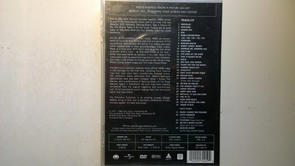 ABBA - The Definitive Collection (DVD), Alle leeftijden, Ophalen of Verzenden, Zo goed als nieuw