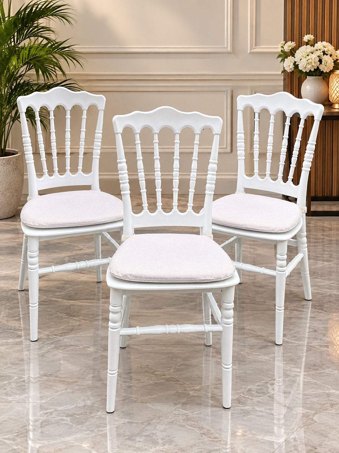 Napoleon stoelen 6 stuks te koop, Ophalen, Zo goed als nieuw, Wit, Vijf, Zes of meer stoelen