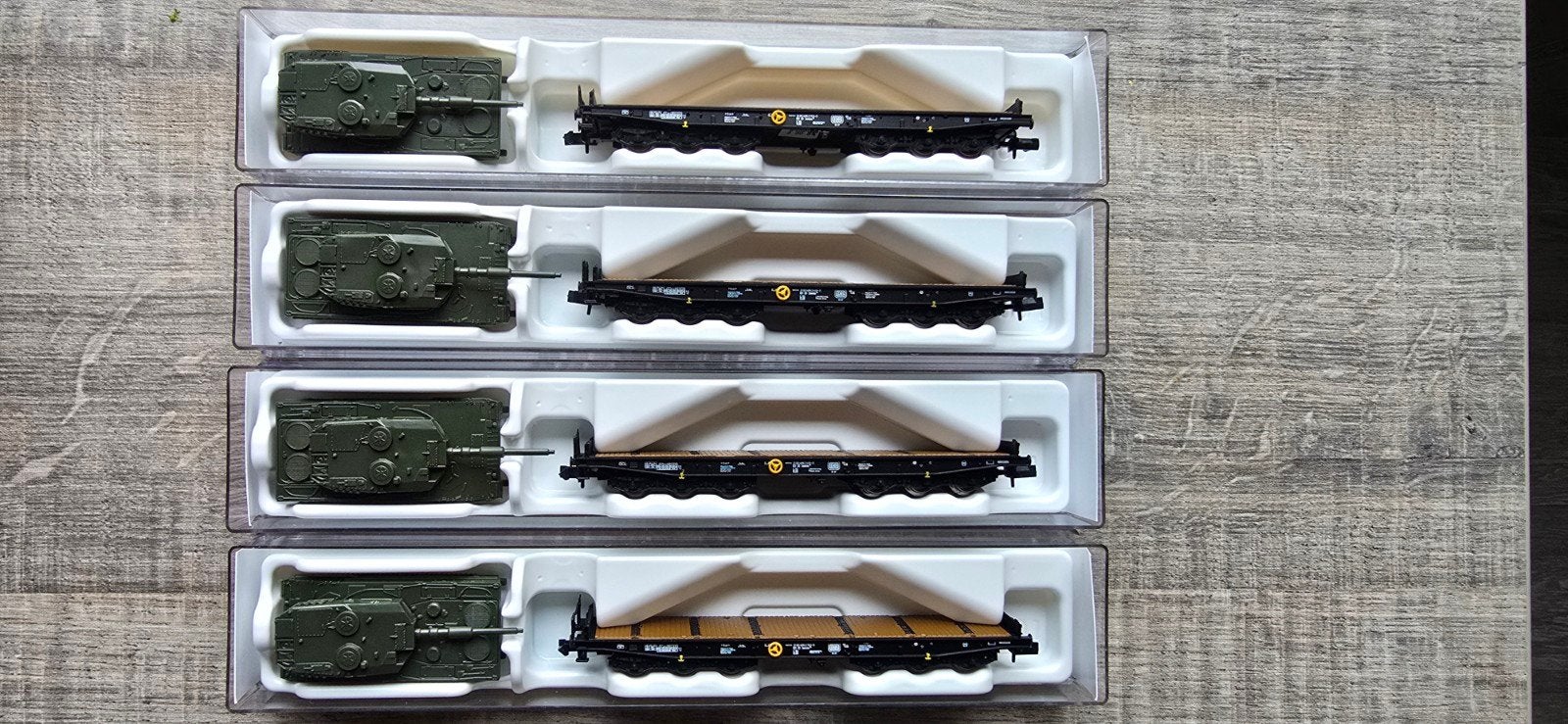 Fleischmann 845502 zwaarlastwagon DB met Leopard 2 top ovp., Gelijkstroom, Fleischmann, Wagon, Ophalen of Verzenden