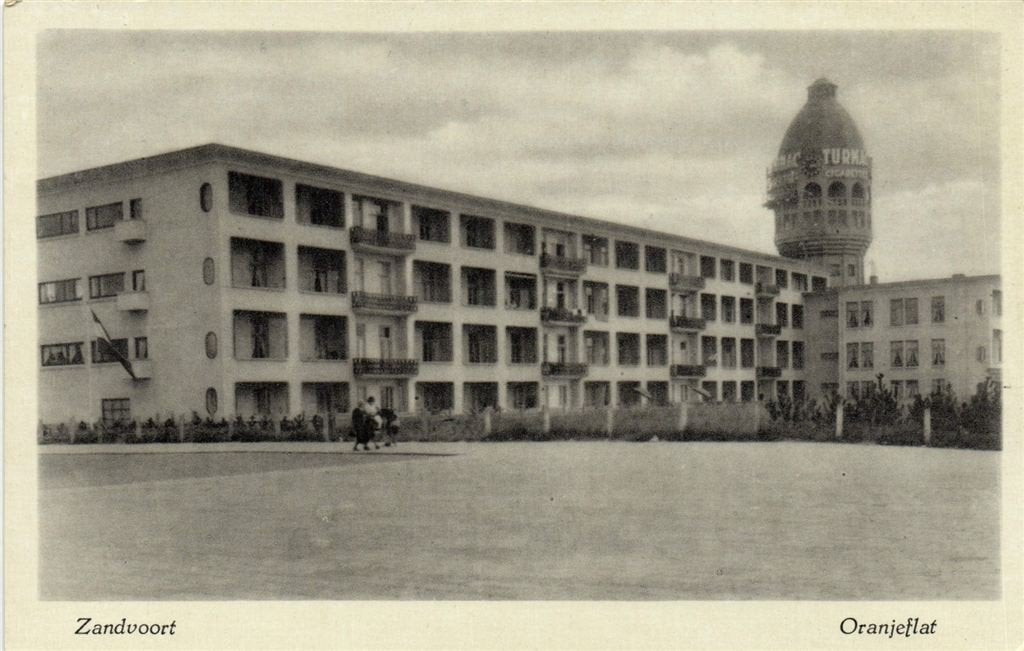 Zandvoort - Oranjeflat - ongelopen, Ophalen of Verzenden, 1940 tot 1960, Ongelopen, Noord-Holland