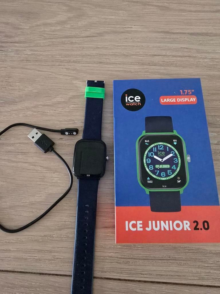 ICE Junior 2.0 Smartwatch - Gebruikt in doos, Blauw, Nieuw, Waterdicht, Stappen