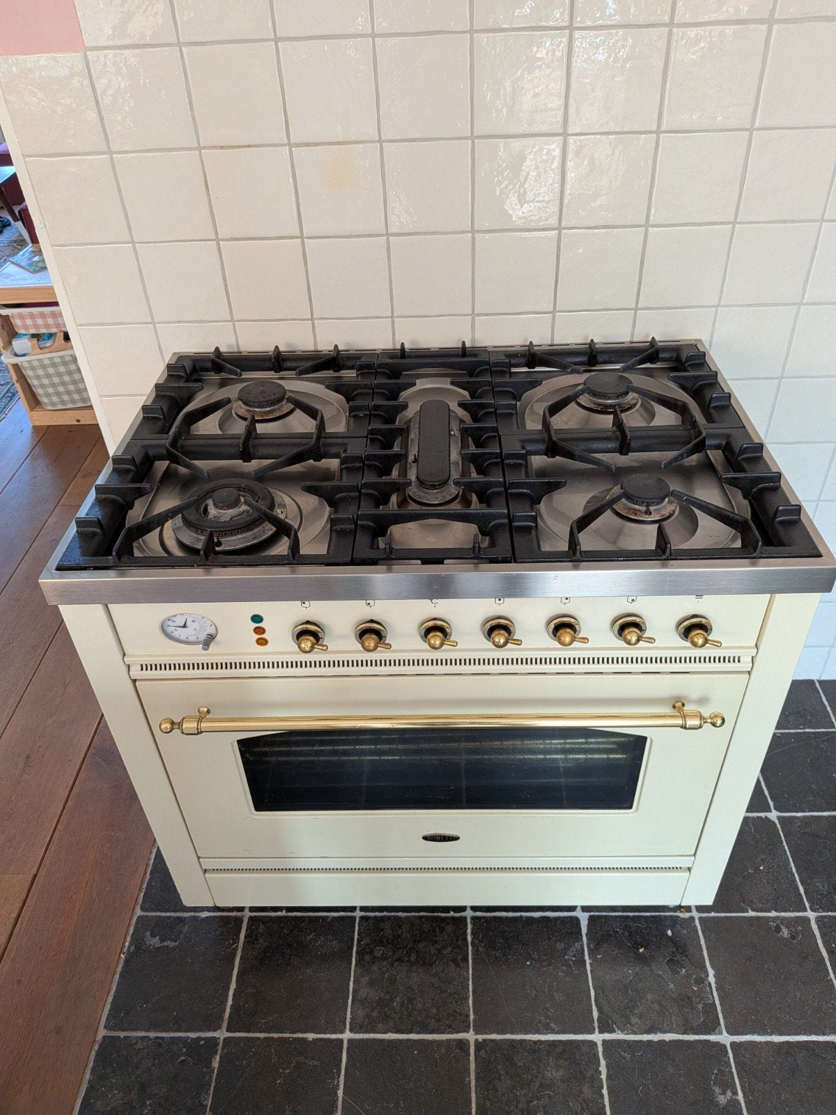 Boretti Fornuis met Gas Kookplaat en Oven, Witgoed en Apparatuur, Ophalen, Gebruikt, 60 cm of meer, Gas