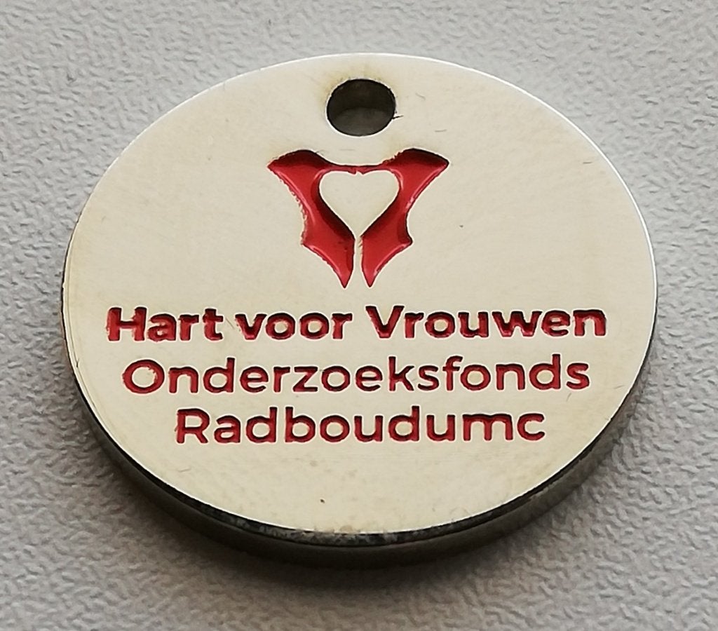 Winkelwagenmuntje Hart voor Vrouwen Radboud Nijmegen, Ophalen of Verzenden