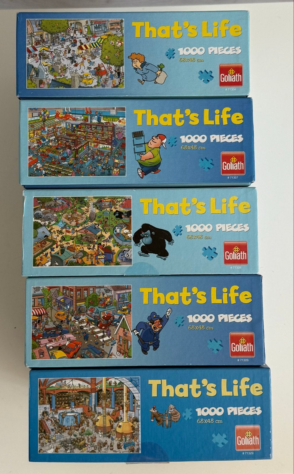 5x Goliath That's Life Puzzels 1000 stukjes, Ophalen of Verzenden, 500 t/m 1500 stukjes, Zo goed als nieuw, Legpuzzel