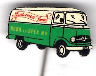 Gebr, v.d. Spek Zoetermeers roem blik speldje ( U_495), Verzenden, Zo goed als nieuw, Transport, Speldje of Pin