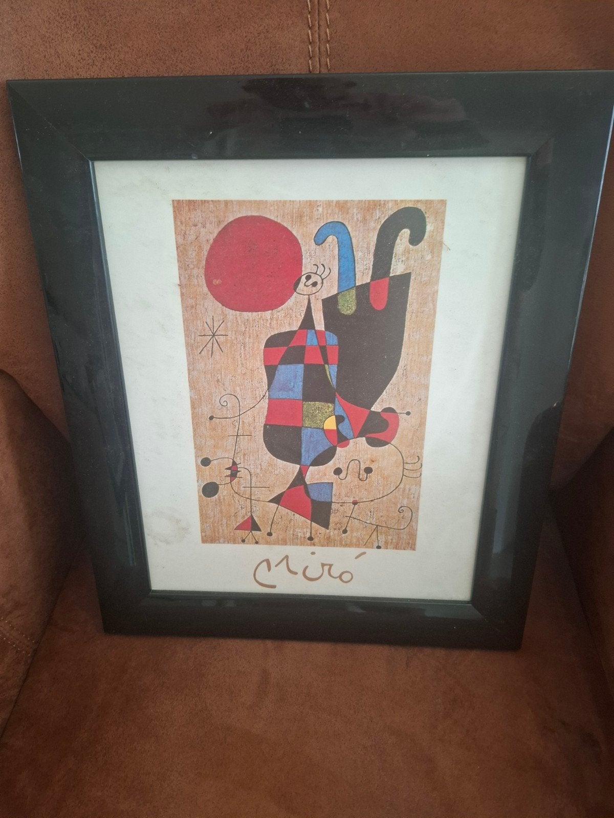 Set van 4 ingelijste Miró prints, Abstract, Papier/karton, Ophalen of Verzenden, Print