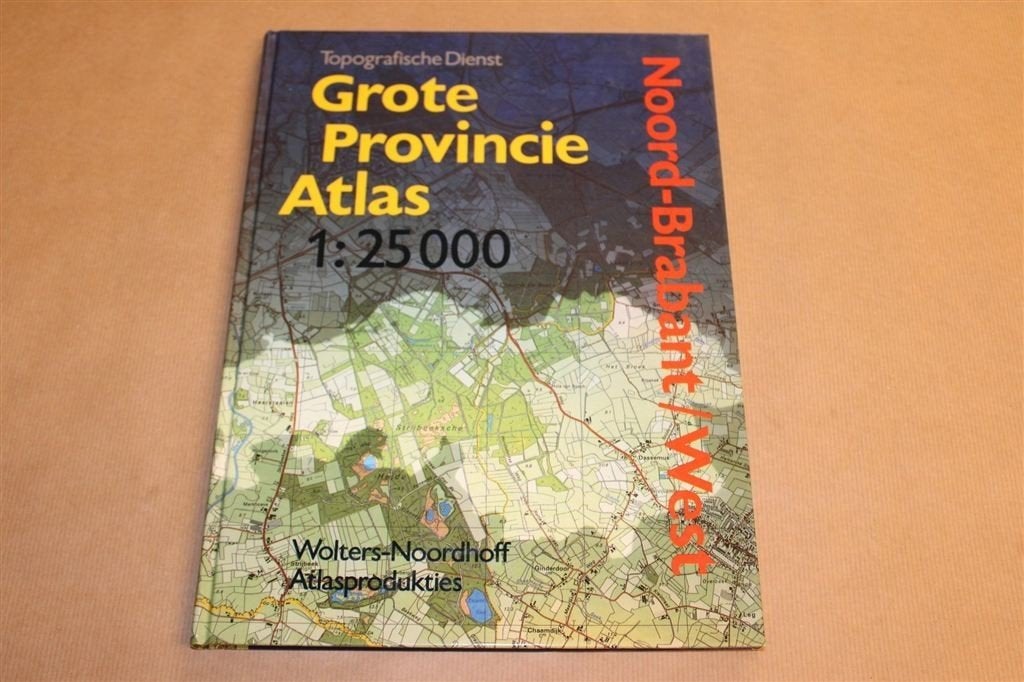 Grote provincie atlas Noord-Brabant West — Schaal 1:25.000, Gelezen, Ophalen of Verzenden, Landkaart, 1800 tot 2000