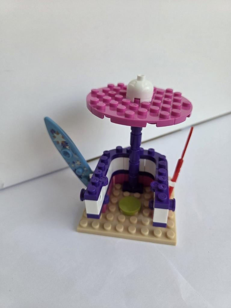 BanBao Strandhuisje met parasol en surfplank, Ophalen of Verzenden, Gebruikt, Overige merken
