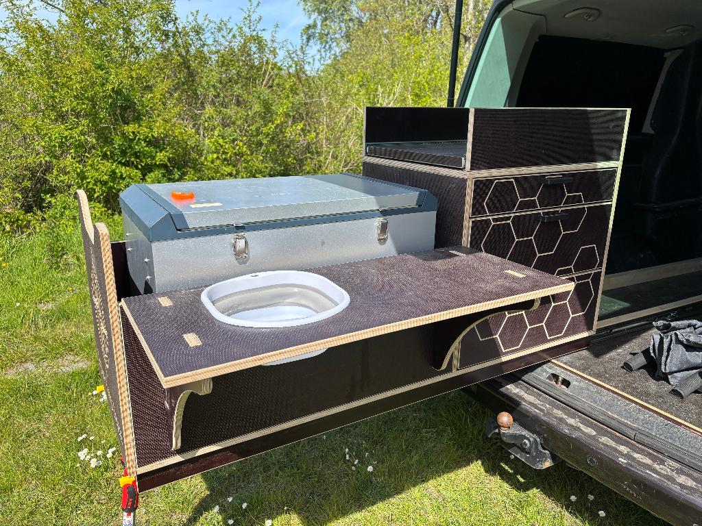 Universele Buskeuken/Camperbox +80L Koelbox | Berken Multipl, Ophalen, Nieuw