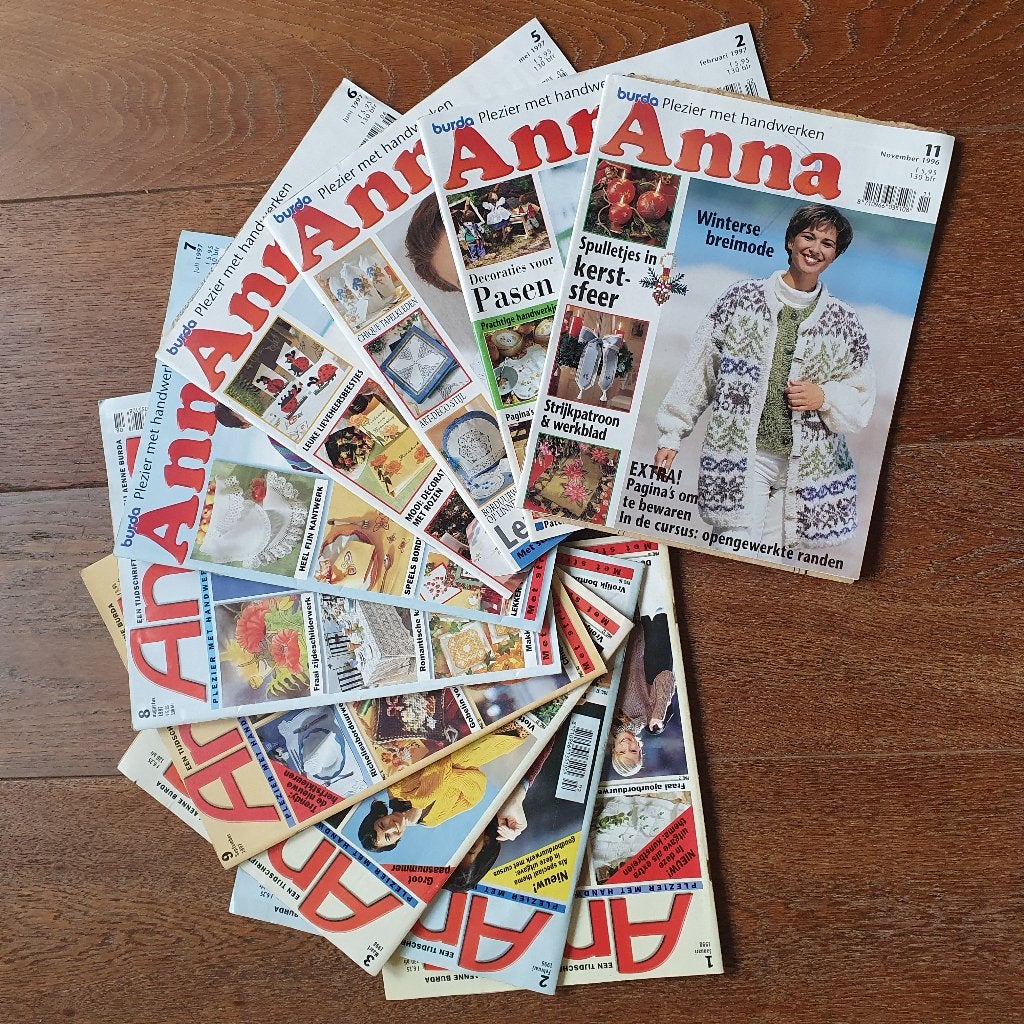 ANNA plezier met handwerken - 10 tijdschriften, Ophalen of Verzenden, Zo goed als nieuw, Overige onderwerpen, Burda