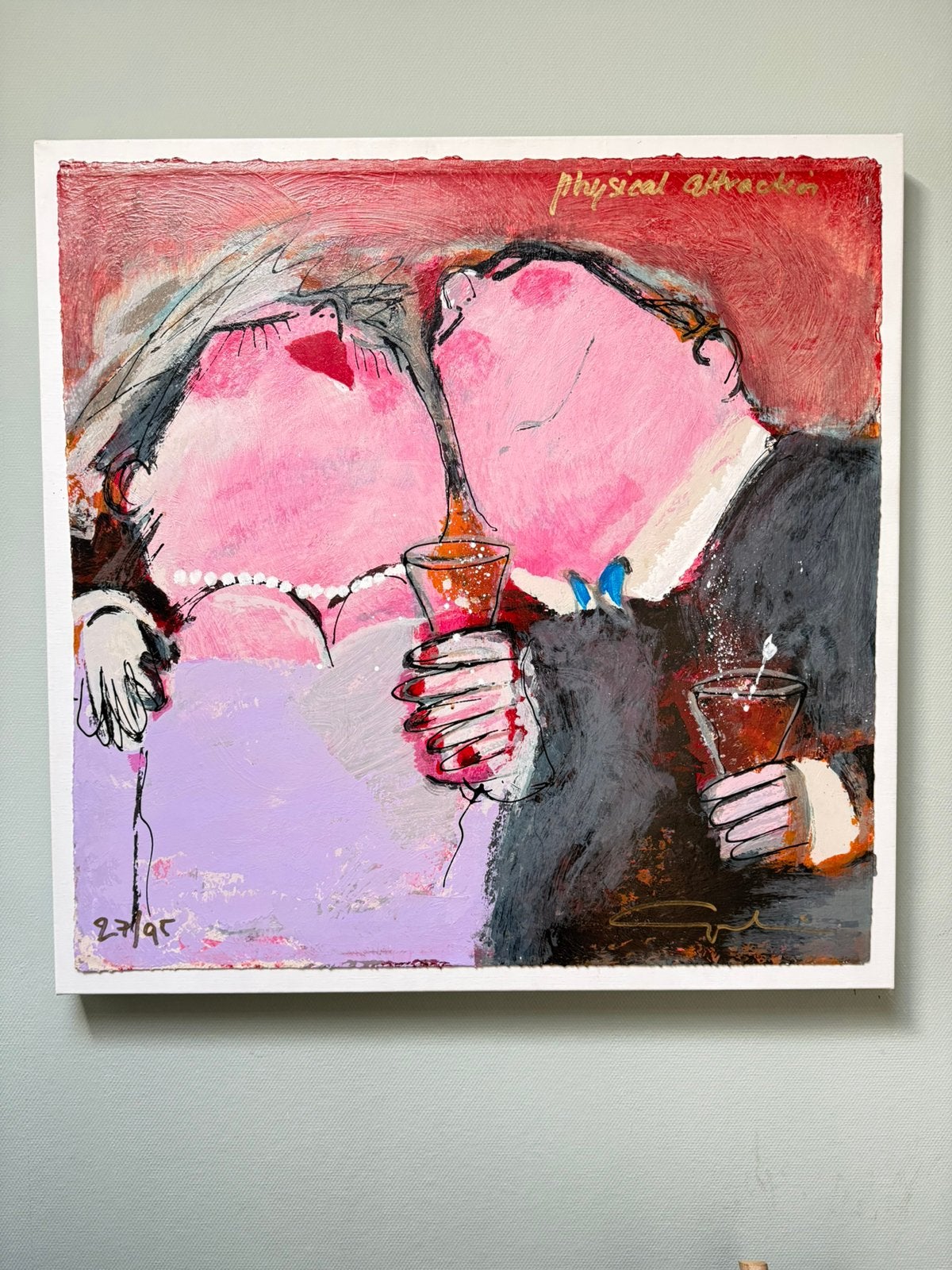 Gerdine Duijsens “physical attraction” 85x85, Antiek en Kunst, Ophalen