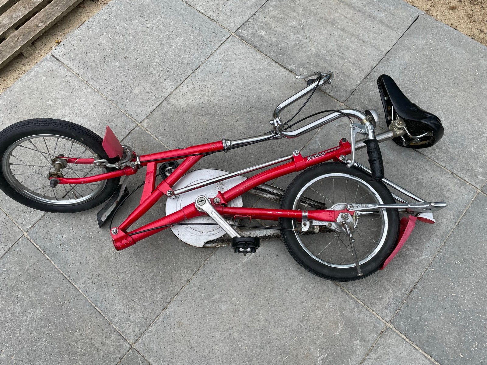 Vouwfiets picnica bridgestone jaren 70 japans retro rood, Ophalen of Verzenden, Jaren '50