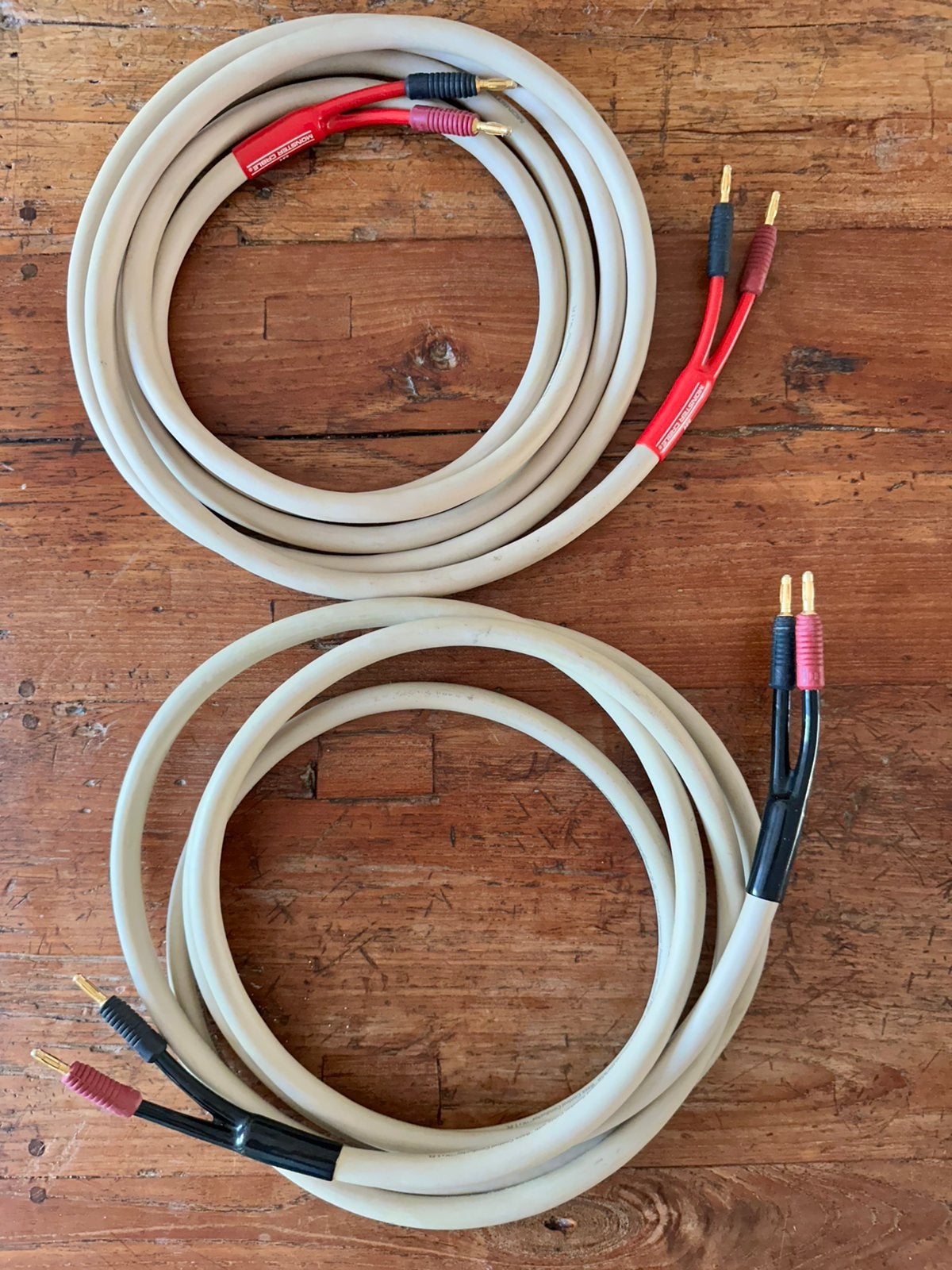 Monster Cable Powerline 2 Flex Time Coherent Speaker Cable, Ophalen of Verzenden, Gebruikt, 2 tot 5 meter, Luidsprekerkabel