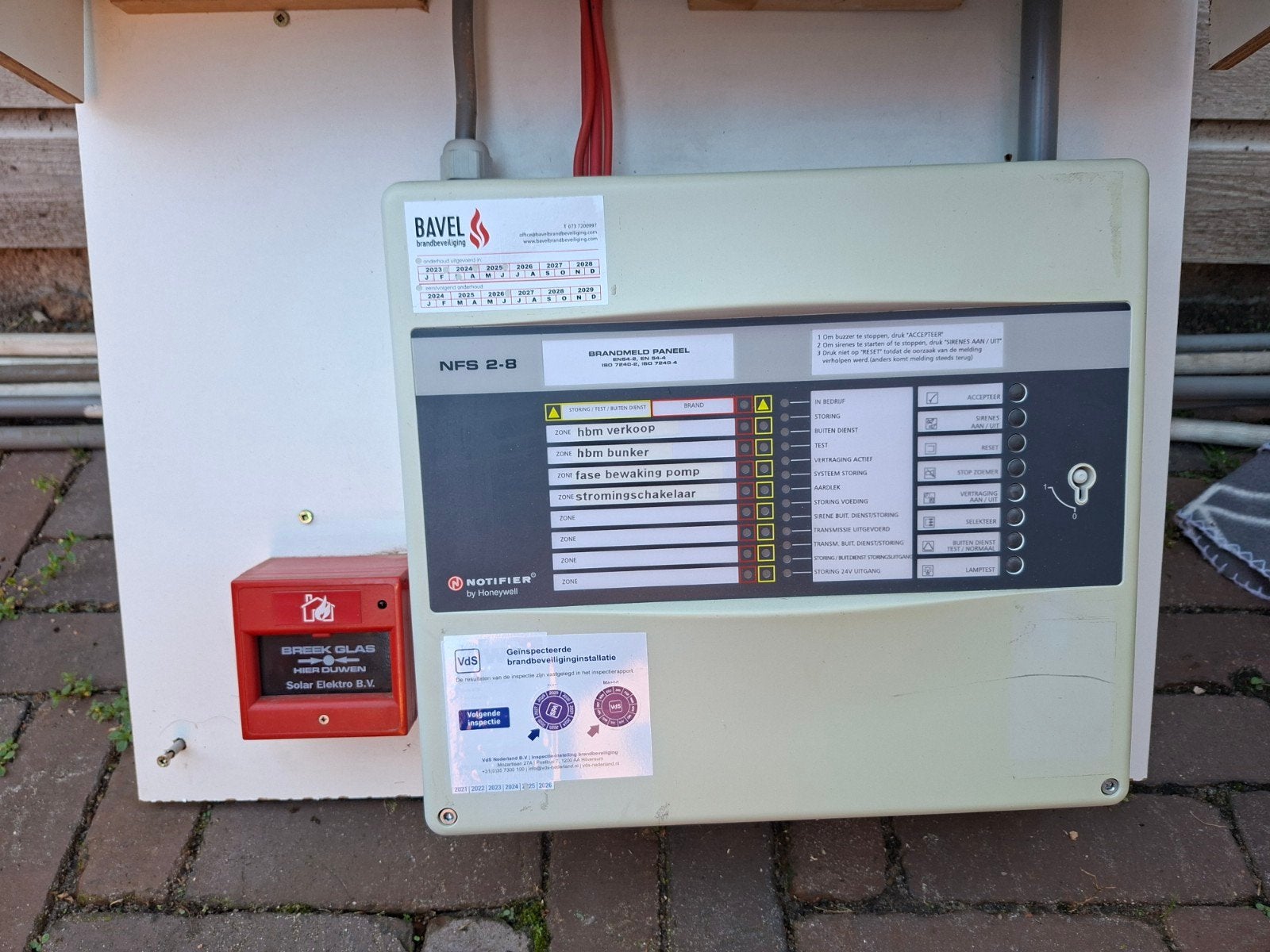 Brandmeld paneel, Ophalen, Sirene, Overige soorten